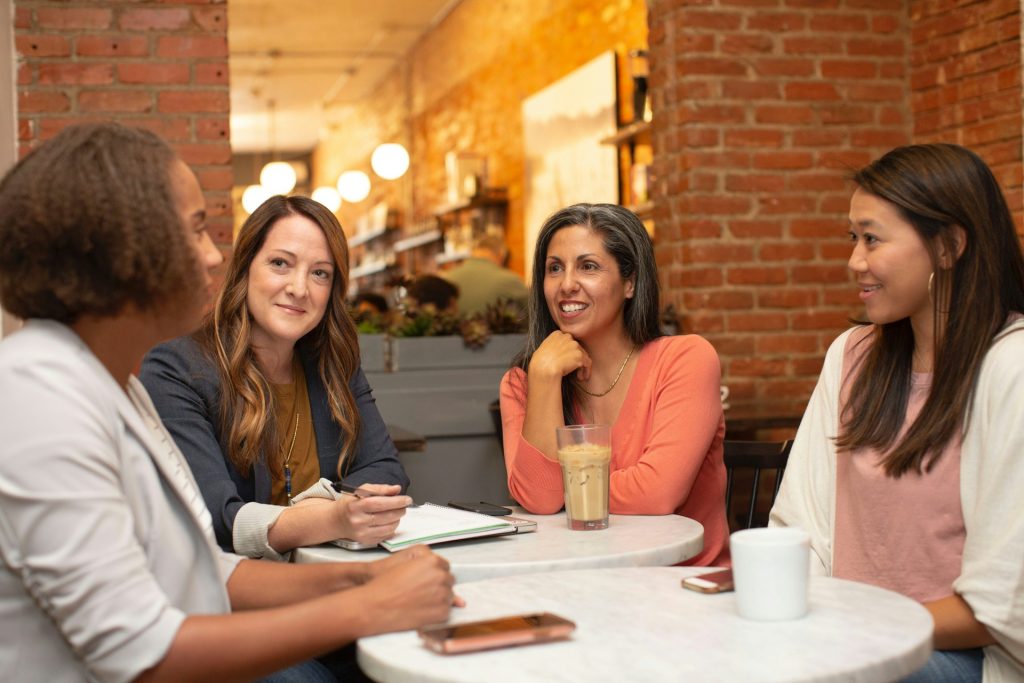 networking and communication in mba 4 women talking