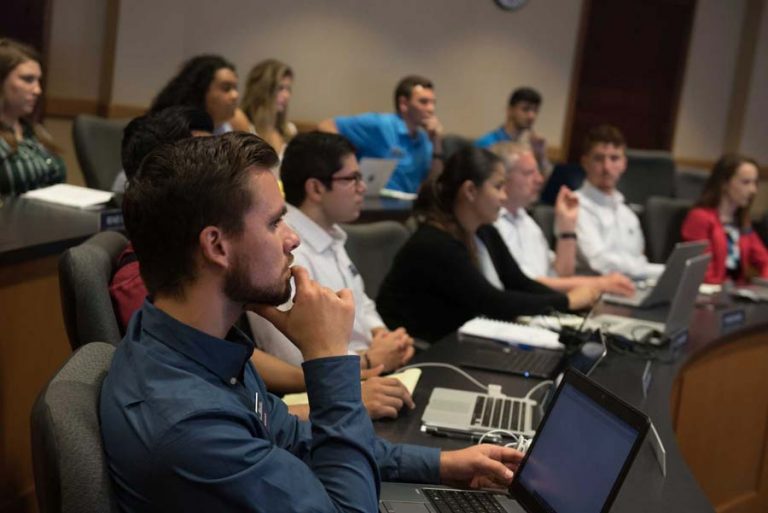 Students in a classroom