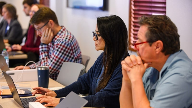 Crummer MBA students in class.