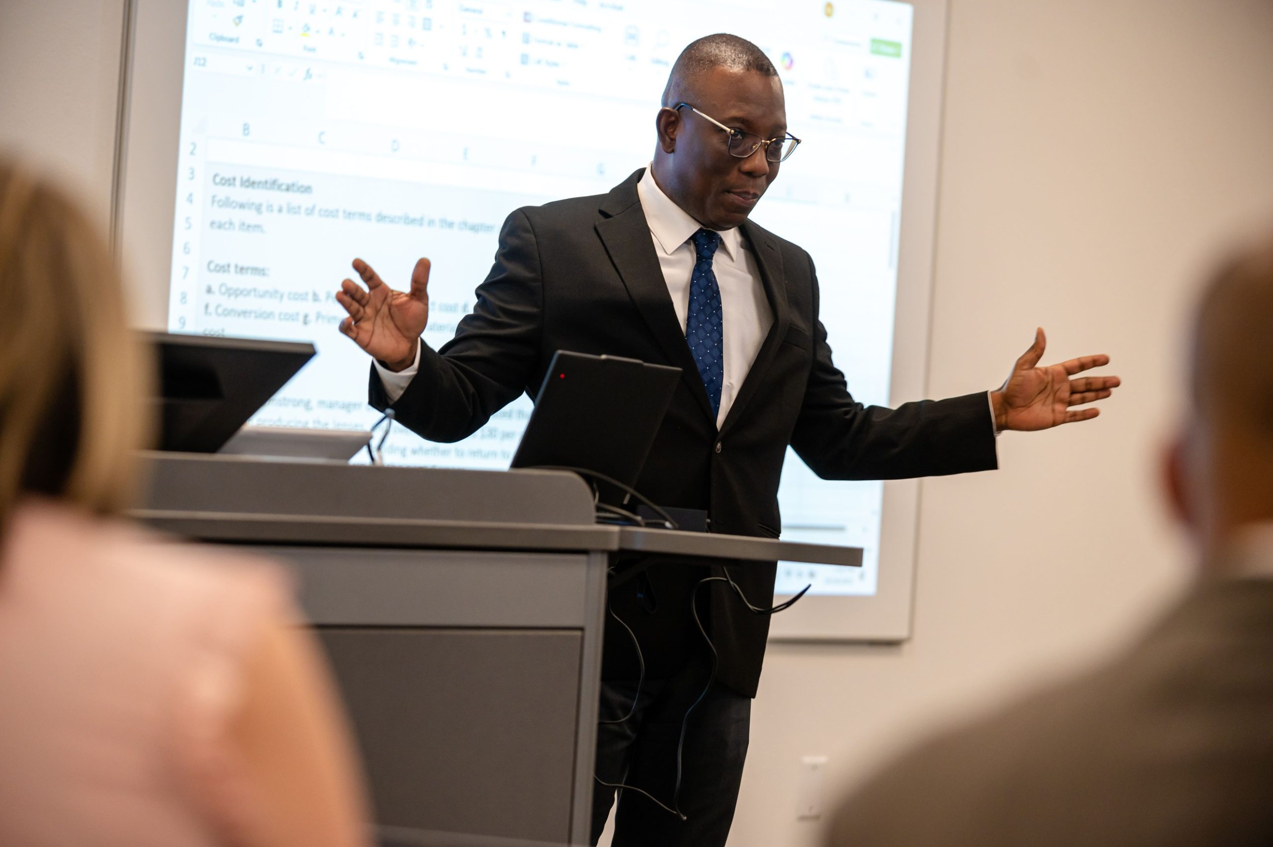 Crummer faculty member leading a PMBA class discussion.