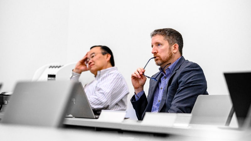 Students in a Crummer classroom